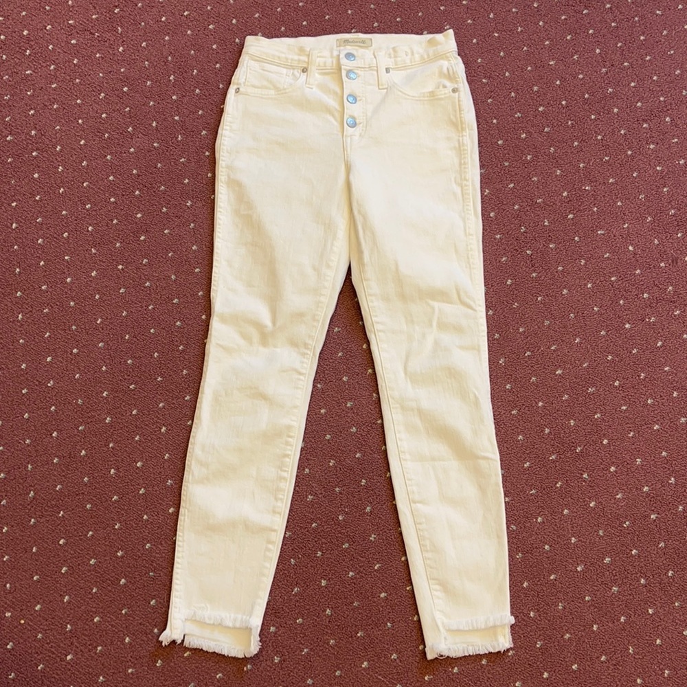 Madewell White 10” High Rise Skinny Jeans Size 26